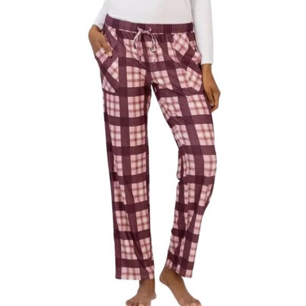 Lucky Brand Pink Plaid Pocket Sleep Pajajma Pants Size Small NWOT #5797